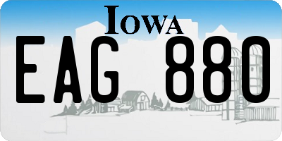 IA license plate EAG880