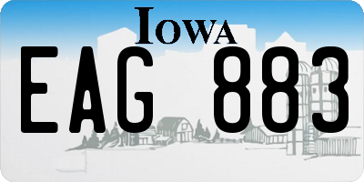 IA license plate EAG883