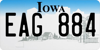 IA license plate EAG884
