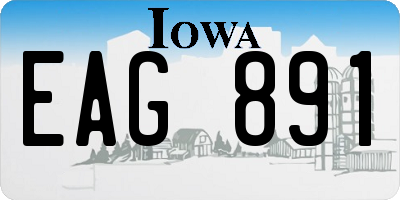 IA license plate EAG891