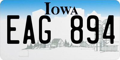 IA license plate EAG894
