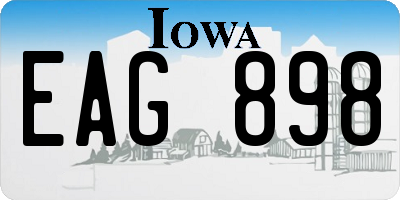 IA license plate EAG898