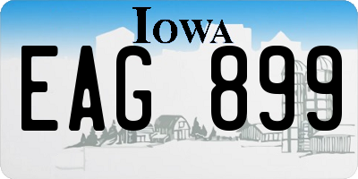 IA license plate EAG899