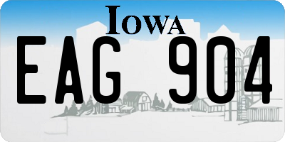 IA license plate EAG904