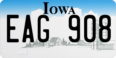 IA license plate EAG908
