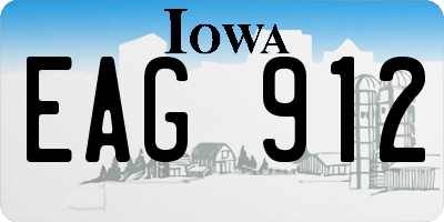 IA license plate EAG912