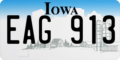 IA license plate EAG913