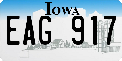 IA license plate EAG917