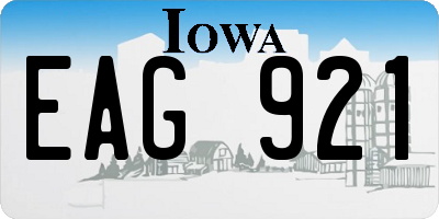 IA license plate EAG921