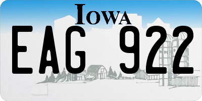 IA license plate EAG922