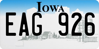 IA license plate EAG926