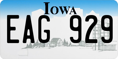 IA license plate EAG929