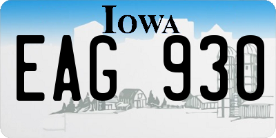 IA license plate EAG930