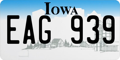 IA license plate EAG939