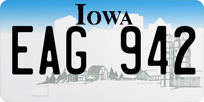 IA license plate EAG942