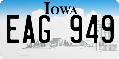 IA license plate EAG949
