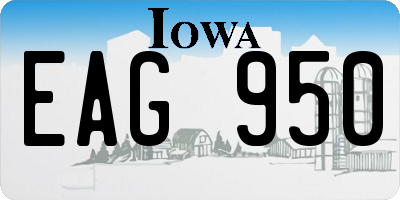 IA license plate EAG950