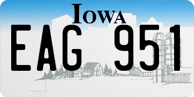 IA license plate EAG951