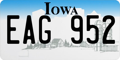 IA license plate EAG952