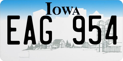 IA license plate EAG954