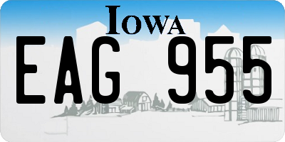 IA license plate EAG955