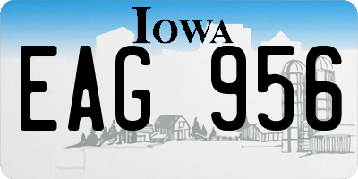 IA license plate EAG956