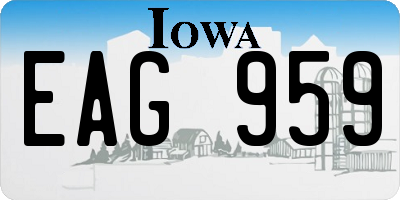 IA license plate EAG959