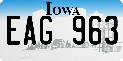 IA license plate EAG963