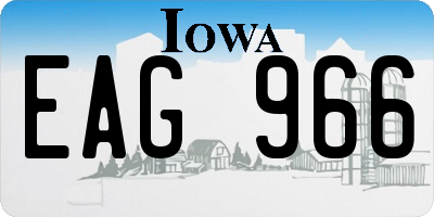 IA license plate EAG966