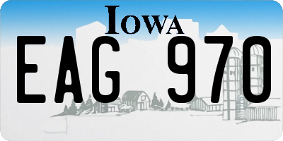 IA license plate EAG970