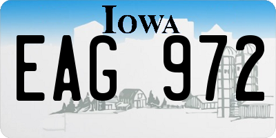 IA license plate EAG972