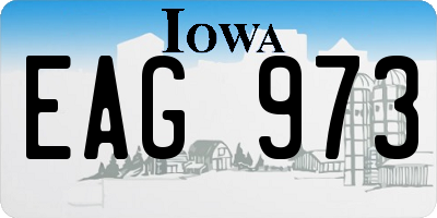 IA license plate EAG973