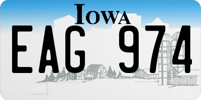 IA license plate EAG974