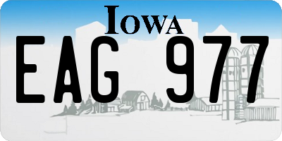 IA license plate EAG977