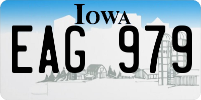 IA license plate EAG979