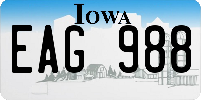 IA license plate EAG988