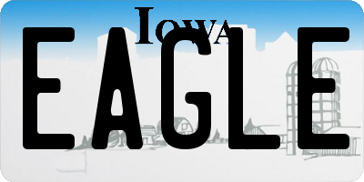 IA license plate EAGLE