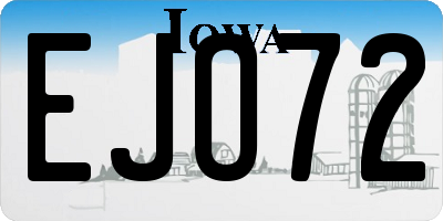 IA license plate EJO72