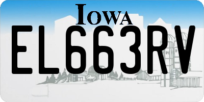 IA license plate EL663RV