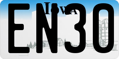 IA license plate EN30