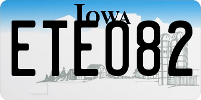 IA license plate ETEO82