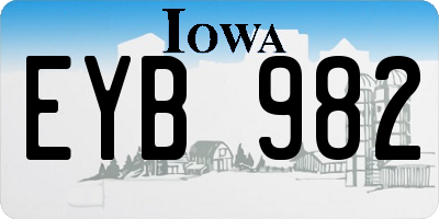 IA license plate EYB982