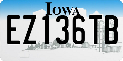 IA license plate EZ136TB