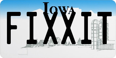 IA license plate FIXXIT