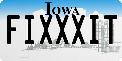 IA license plate FIXXXIT