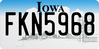 IA license plate FKN5968
