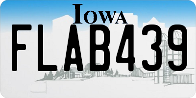 IA license plate FLAB439