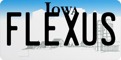 IA license plate FLEXUS