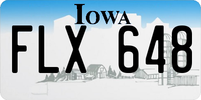 IA license plate FLX648