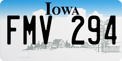 IA license plate FMV294